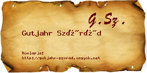 Gutjahr Szórád névjegykártya